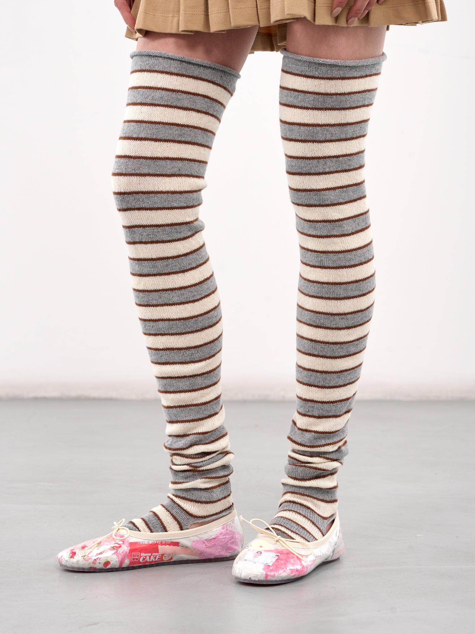 Thigh High Striped Knit Socks (AW031-STRIPES)