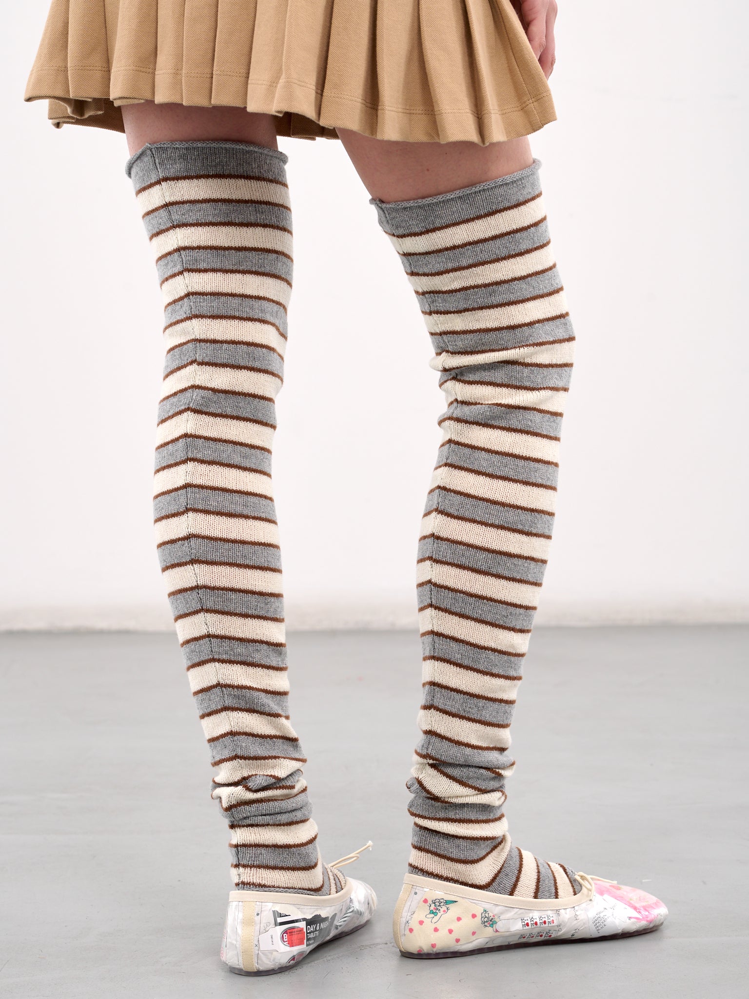 Thigh High Striped Knit Socks (AW031-STRIPES)