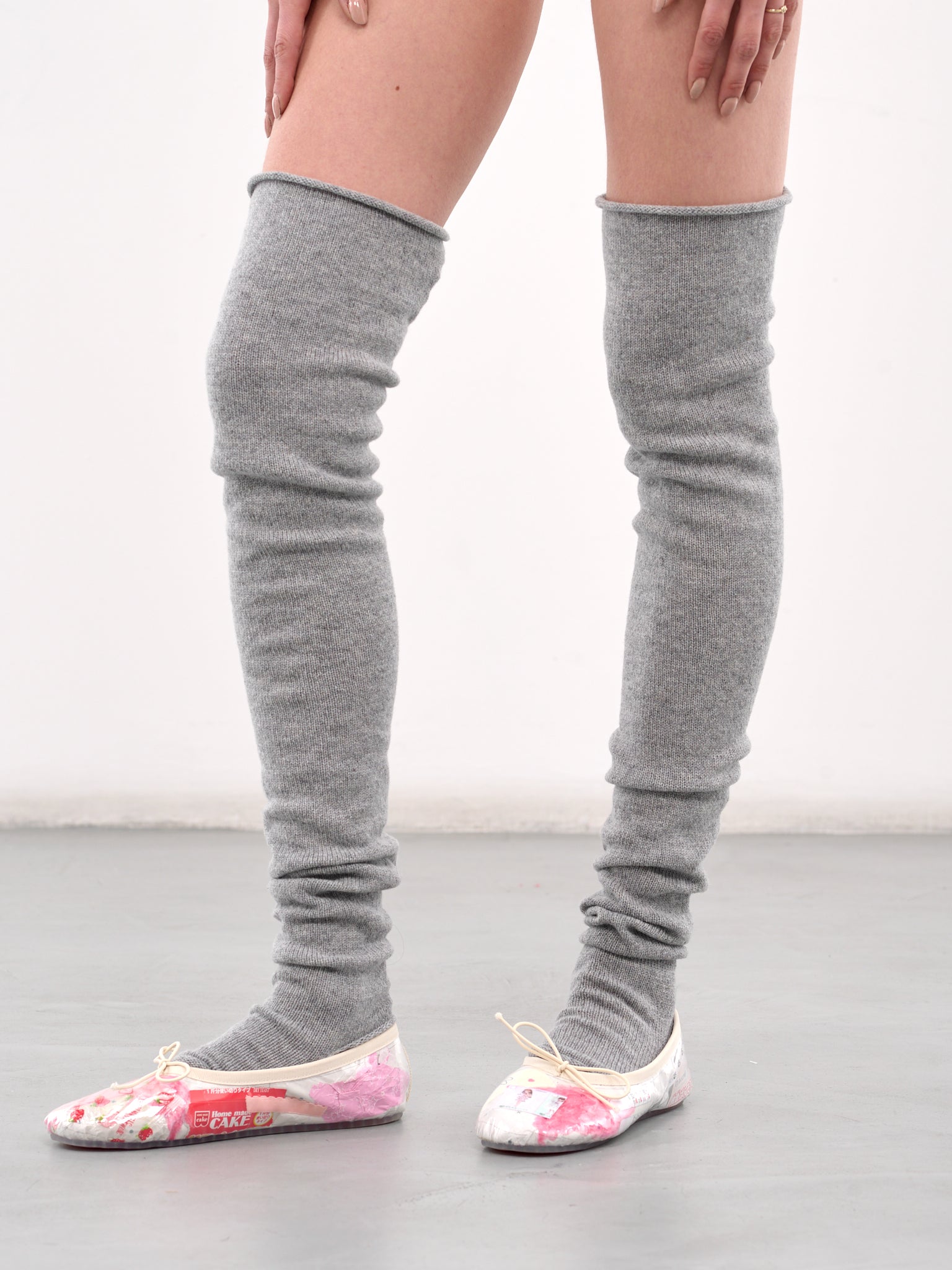 Thigh High Knit Socks (AW032-GREY)