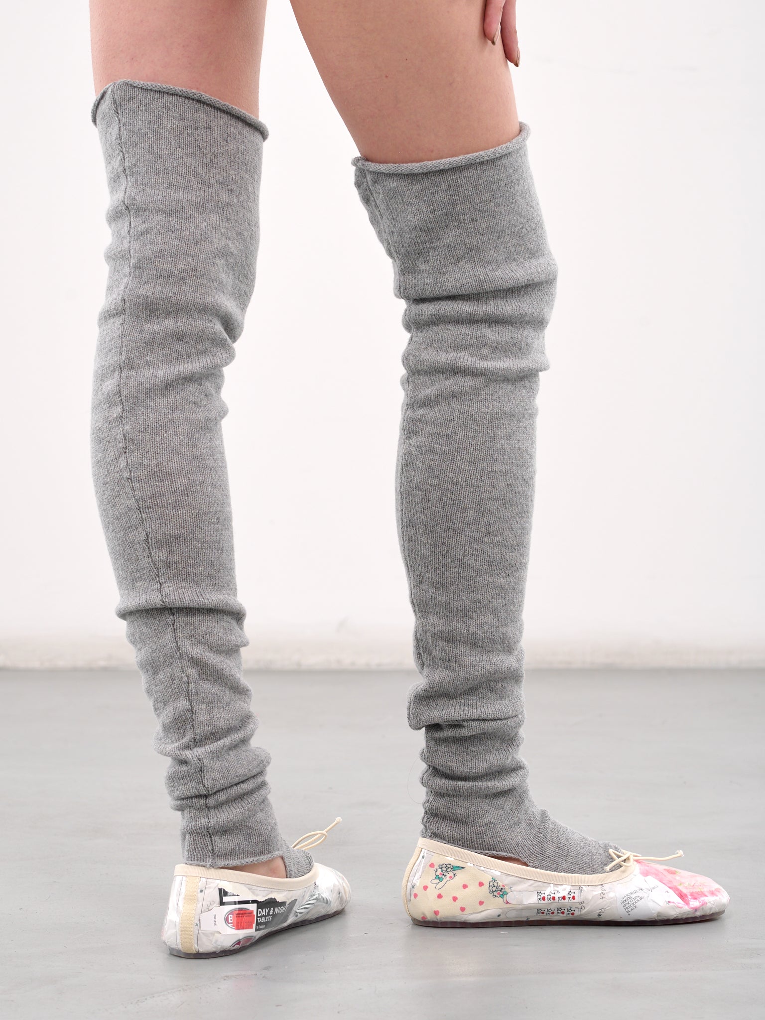 Thigh High Knit Socks (AW032-GREY)
