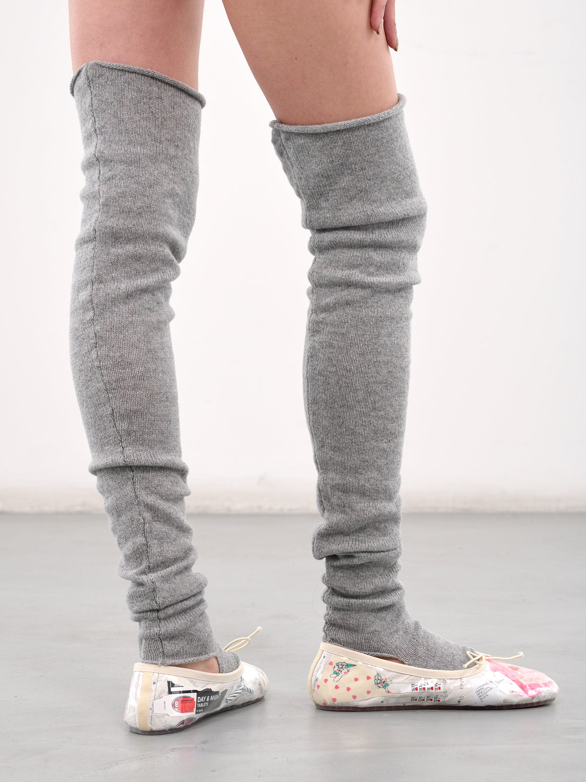 Thigh High Knit Socks (AW032-GREY)