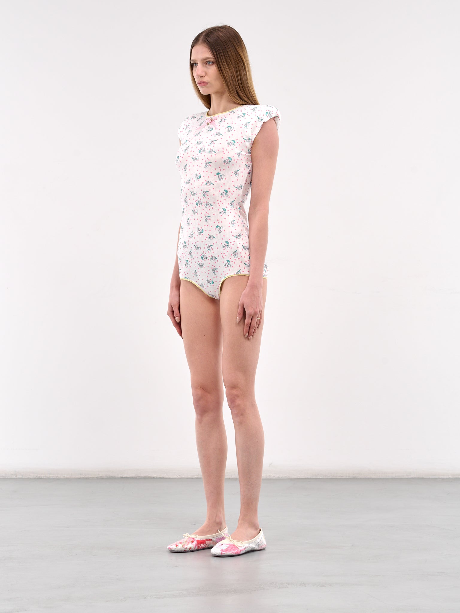 Graphic Shoulder Pad Bodysuit (AW037-BUNNY)