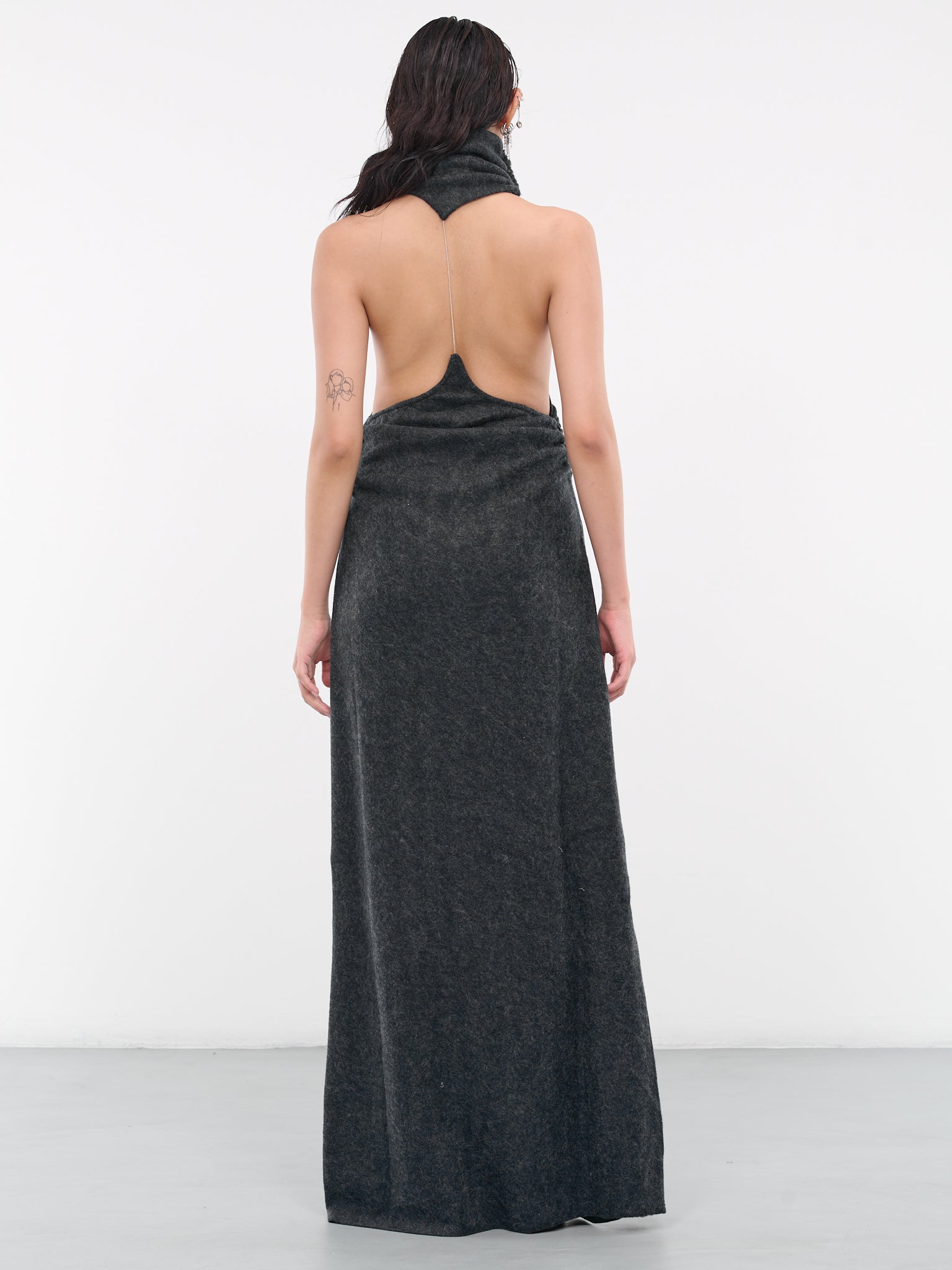 Felt Maxi Dress (AW23-DR-06BS-BLACK-SAND)