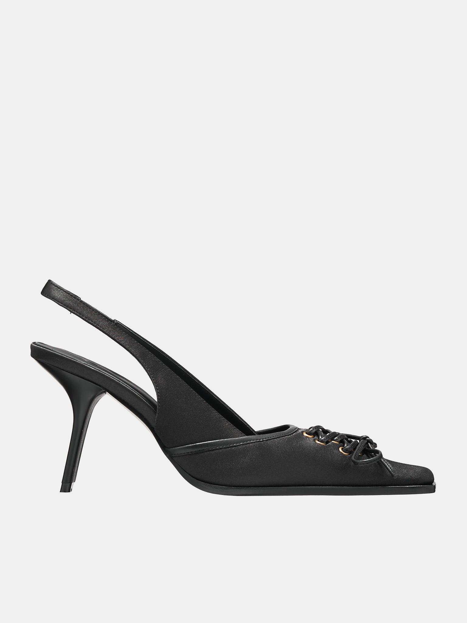 Lacing Slingback Sandals (AW23-HEEL-03BK-BLACK)