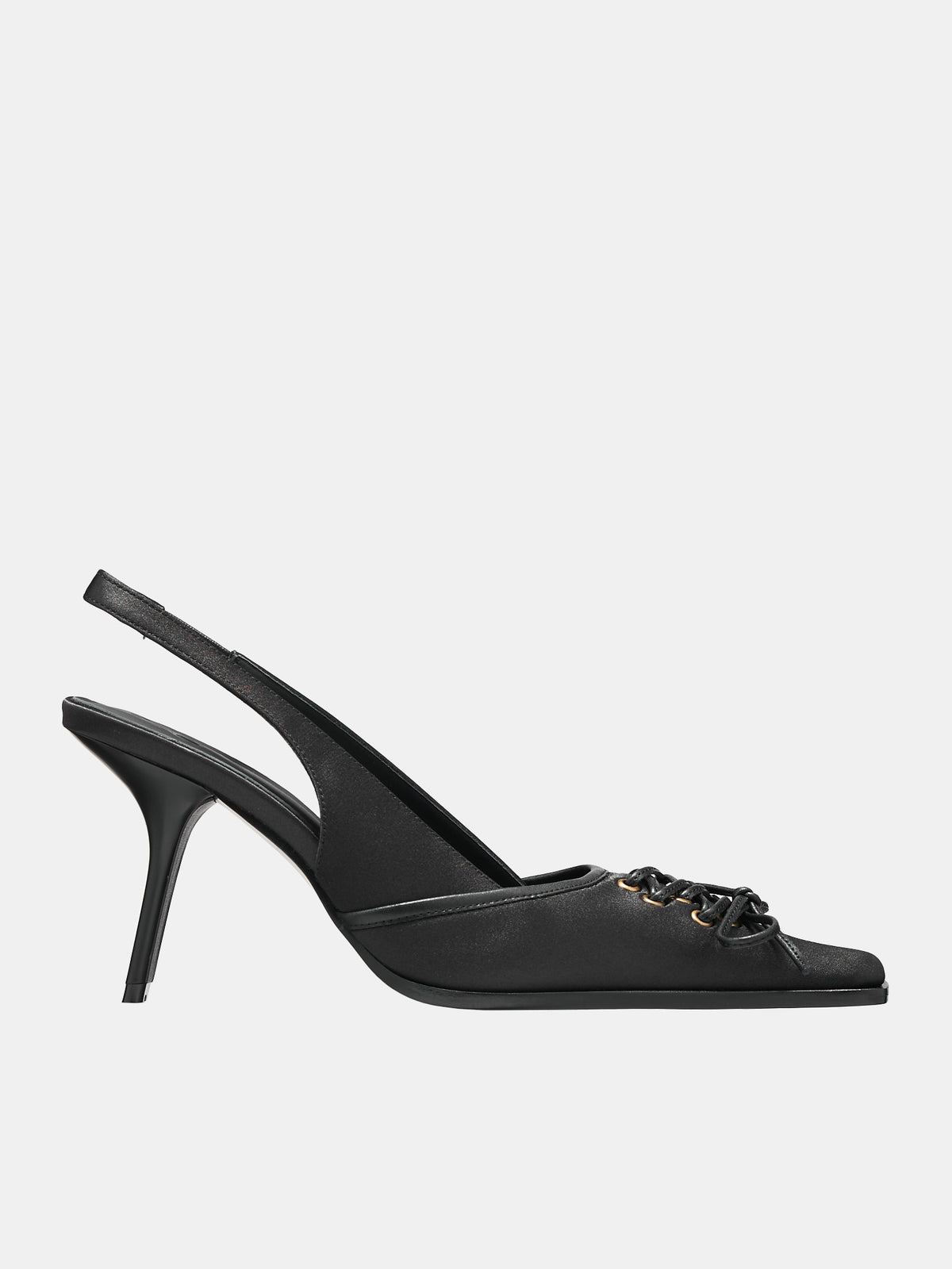 Lacing Slingback Sandals (AW23-HEEL-03BK-BLACK)