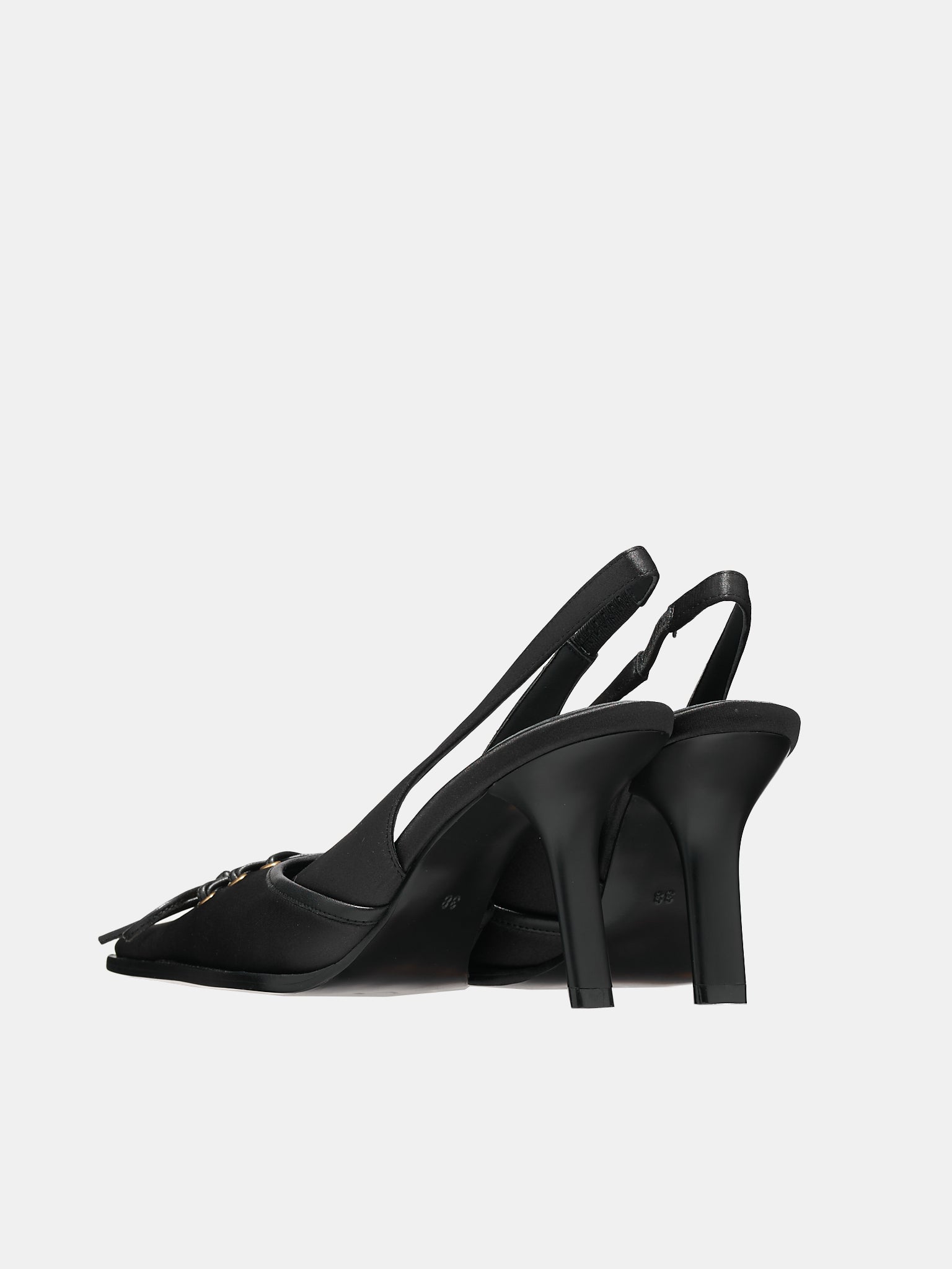 Lacing Slingback Sandals (AW23-HEEL-03BK-BLACK)