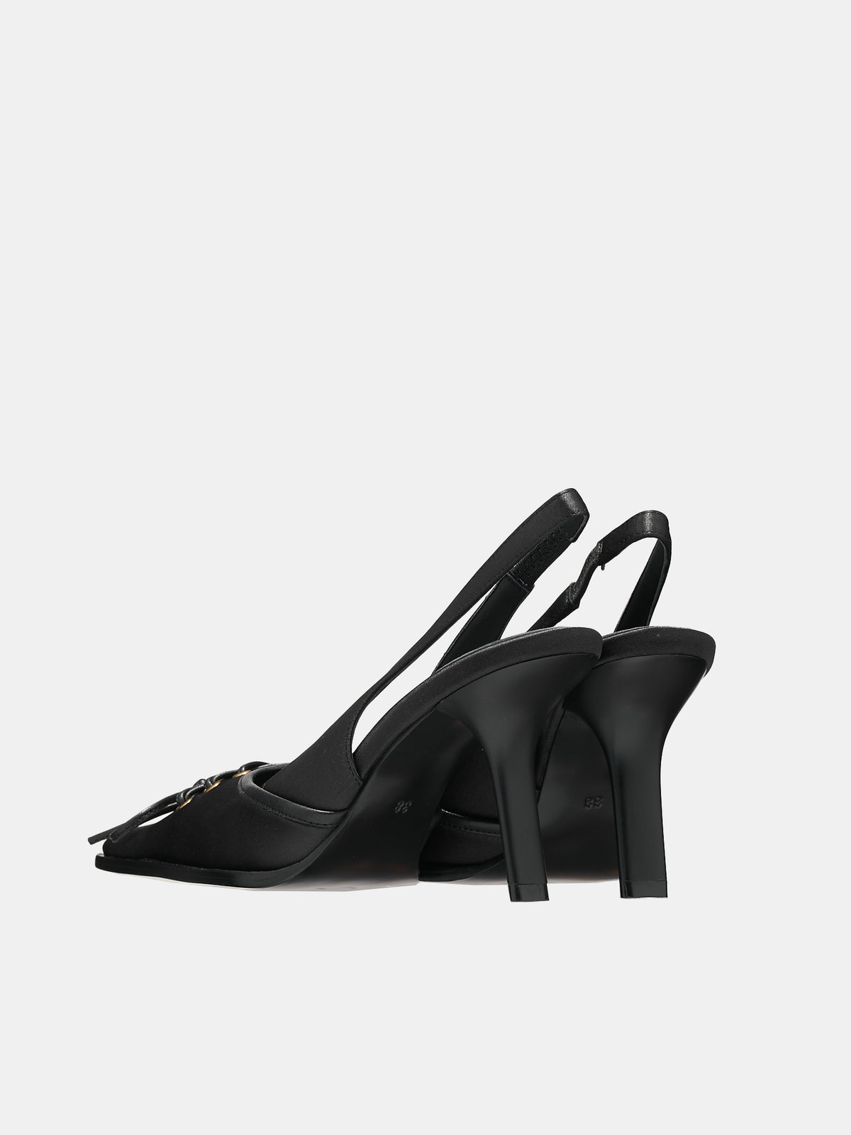 Lacing Slingback Sandals (AW23-HEEL-03BK-BLACK)