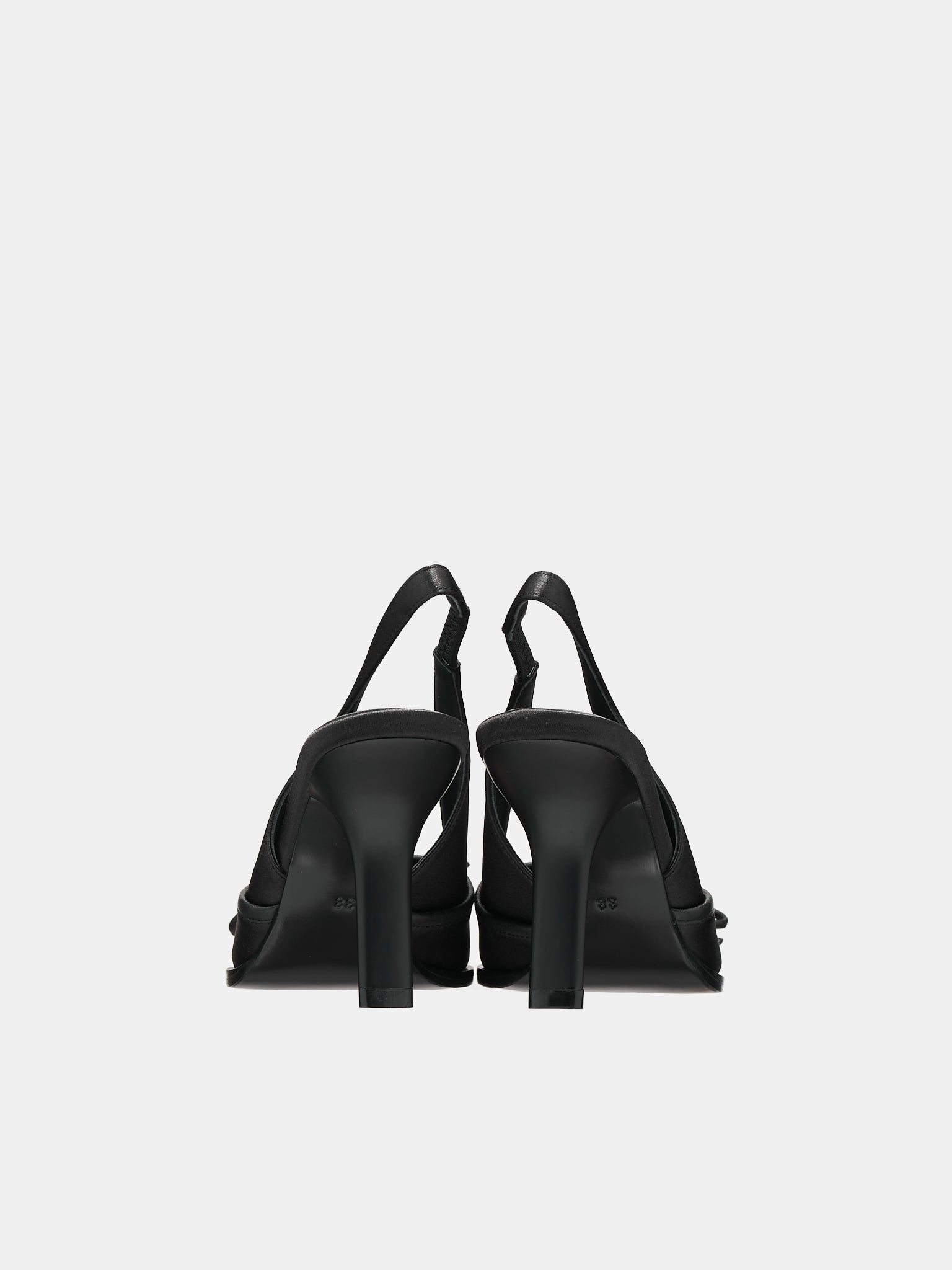 Lacing Slingback Sandals (AW23-HEEL-03BK-BLACK)