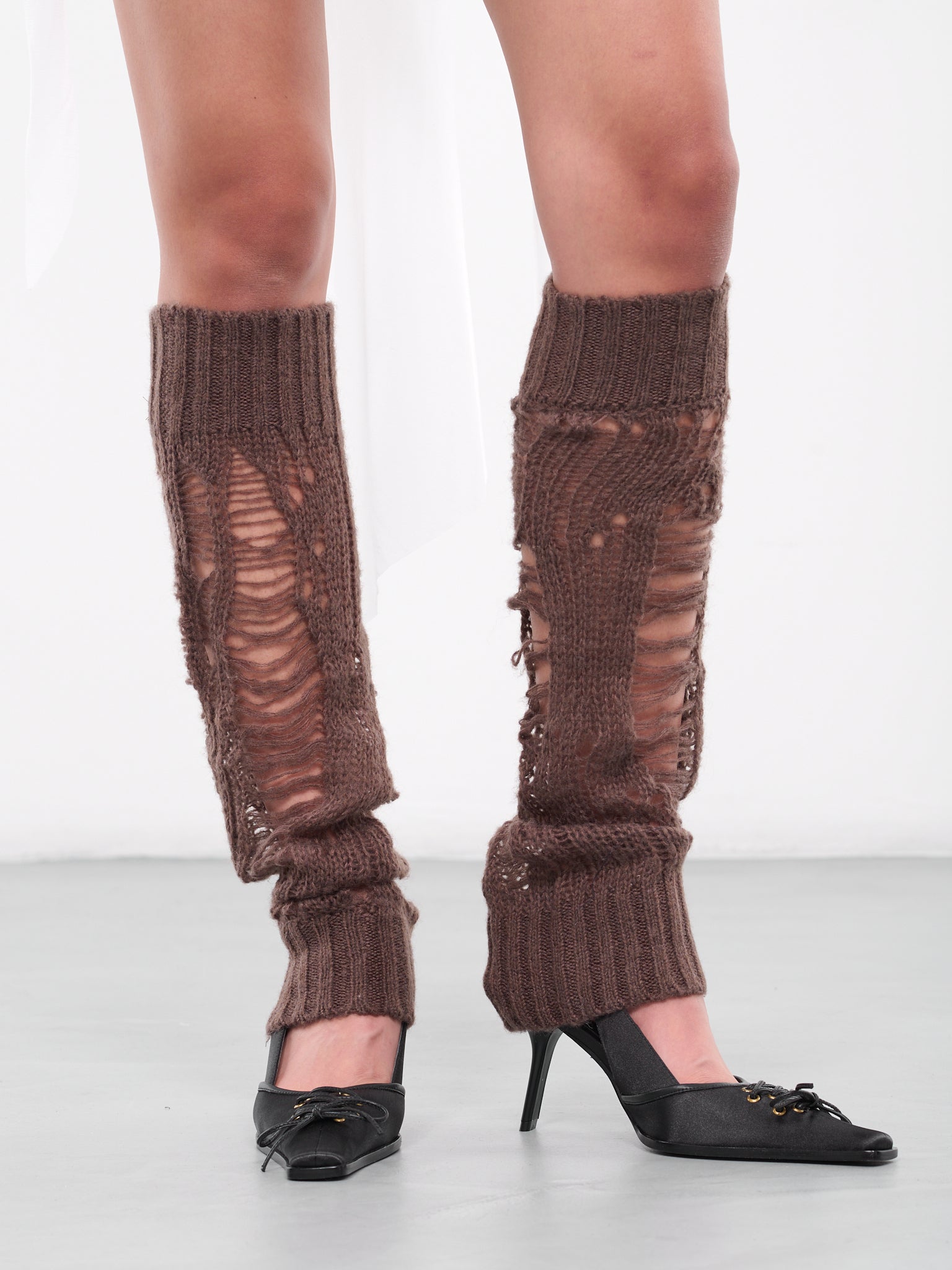 Destroyed Knit Warmers (AW23-KN-07BR-BROWN)