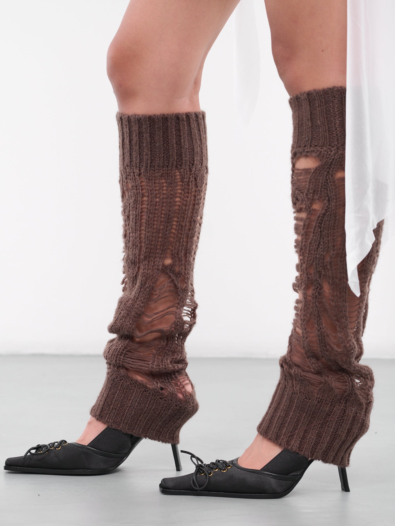 Destroyed Knit Warmers (AW23-KN-07BR-BROWN)