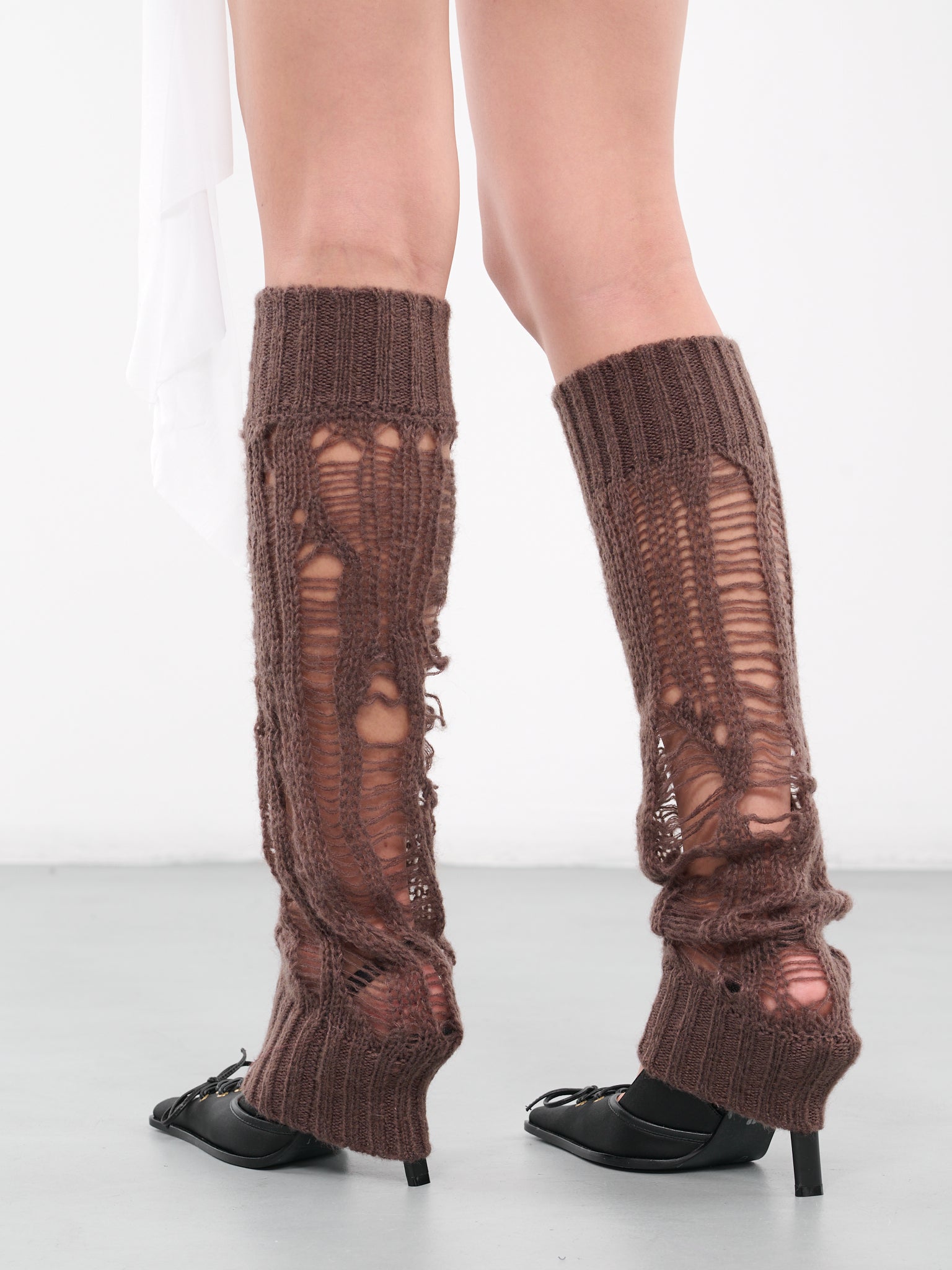 Destroyed Knit Warmers (AW23-KN-07BR-BROWN)