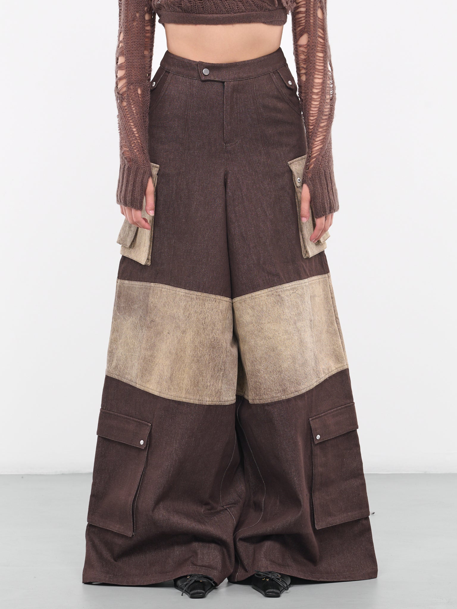 Paneled Wide Pants (AW23-PA-02BR-BROWN)