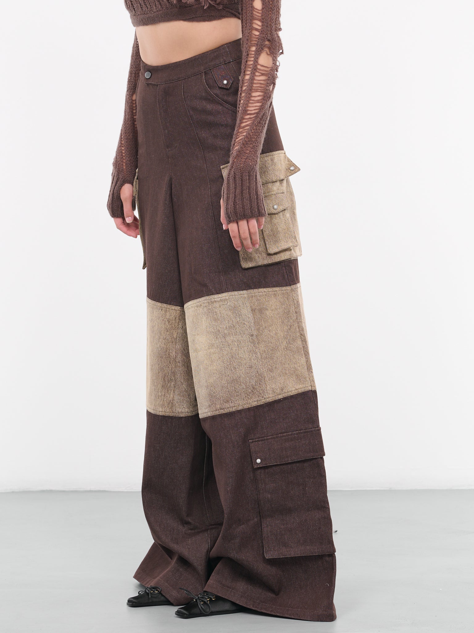 Paneled Wide Pants (AW23-PA-02BR-BROWN)