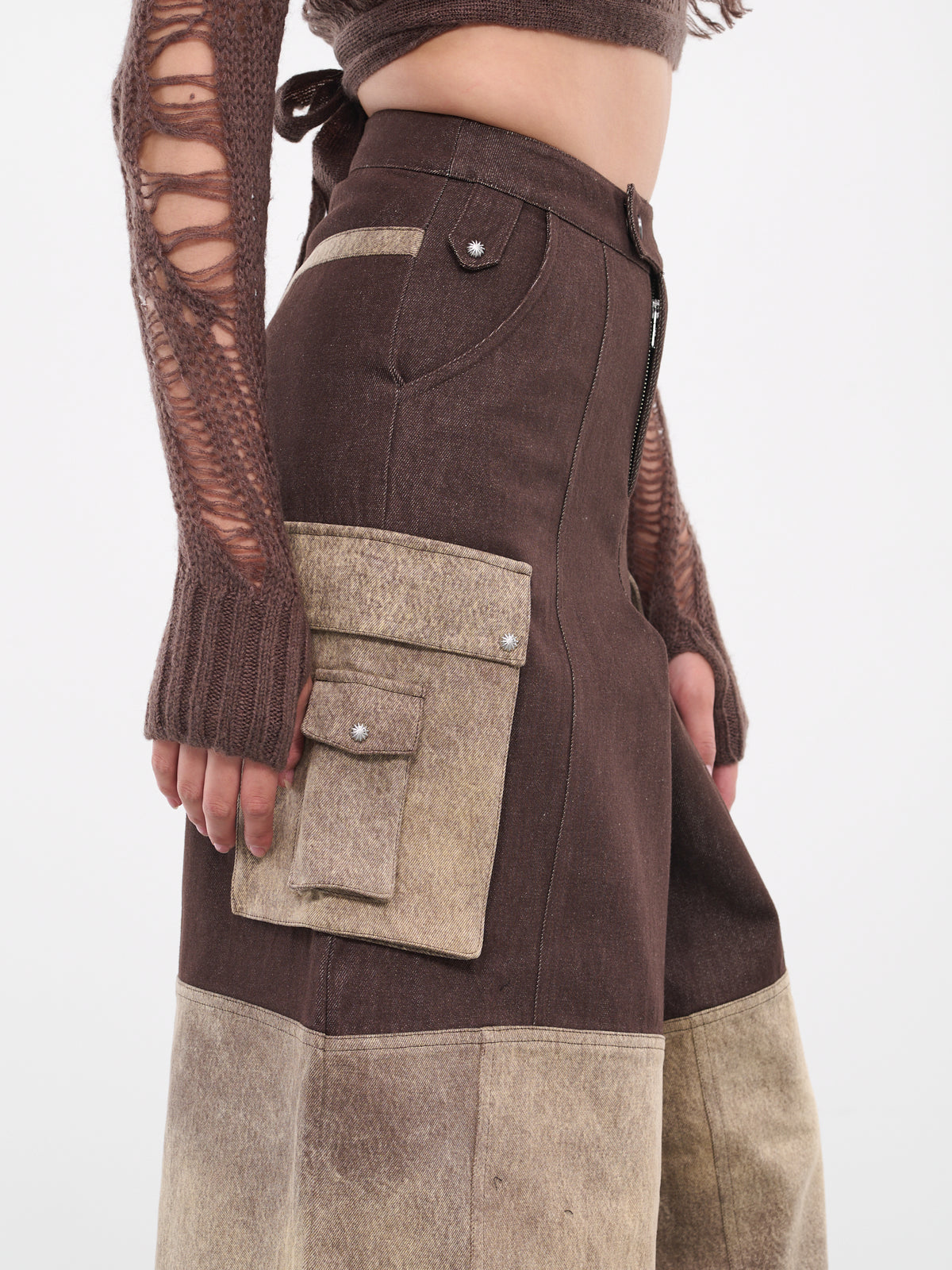 Paneled Wide Pants (AW23-PA-02BR-BROWN)