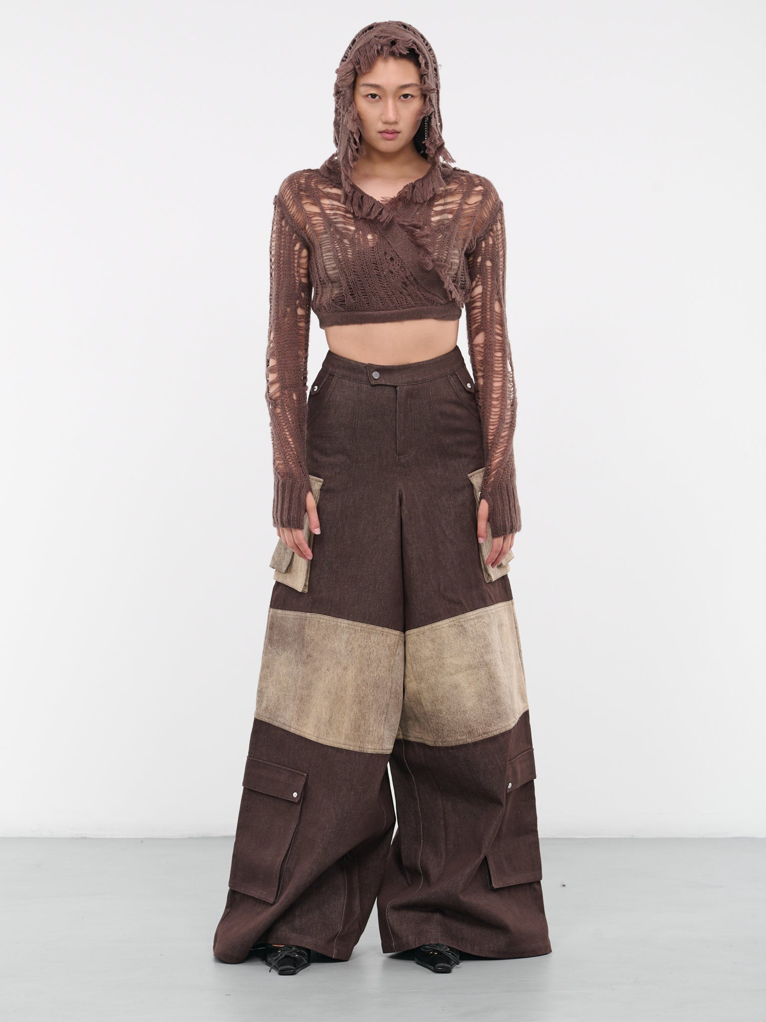 Paneled Wide Pants (AW23-PA-02BR-BROWN)