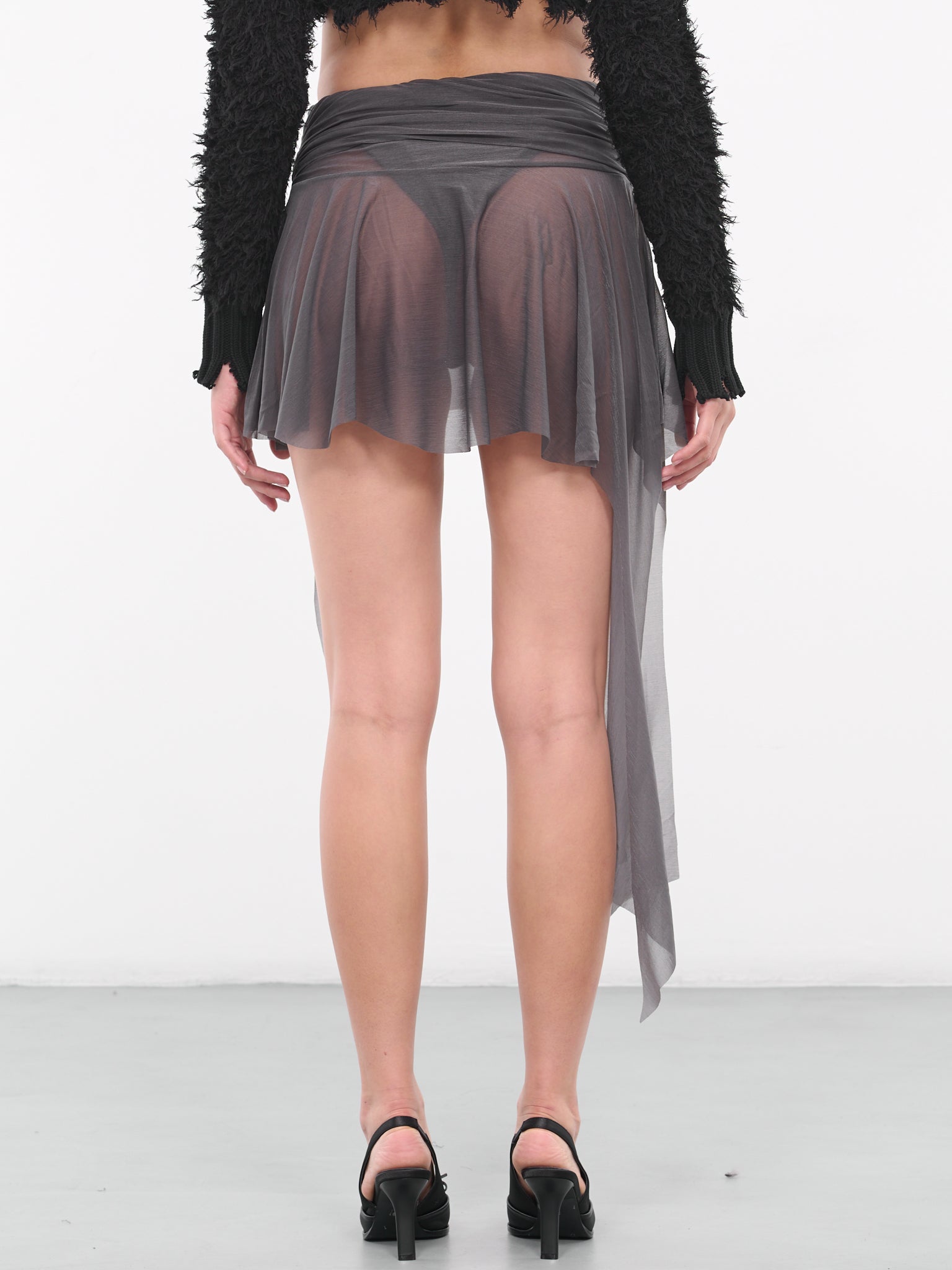 Sheer Mini Skirt (AW23-SK-01GR-GREY)