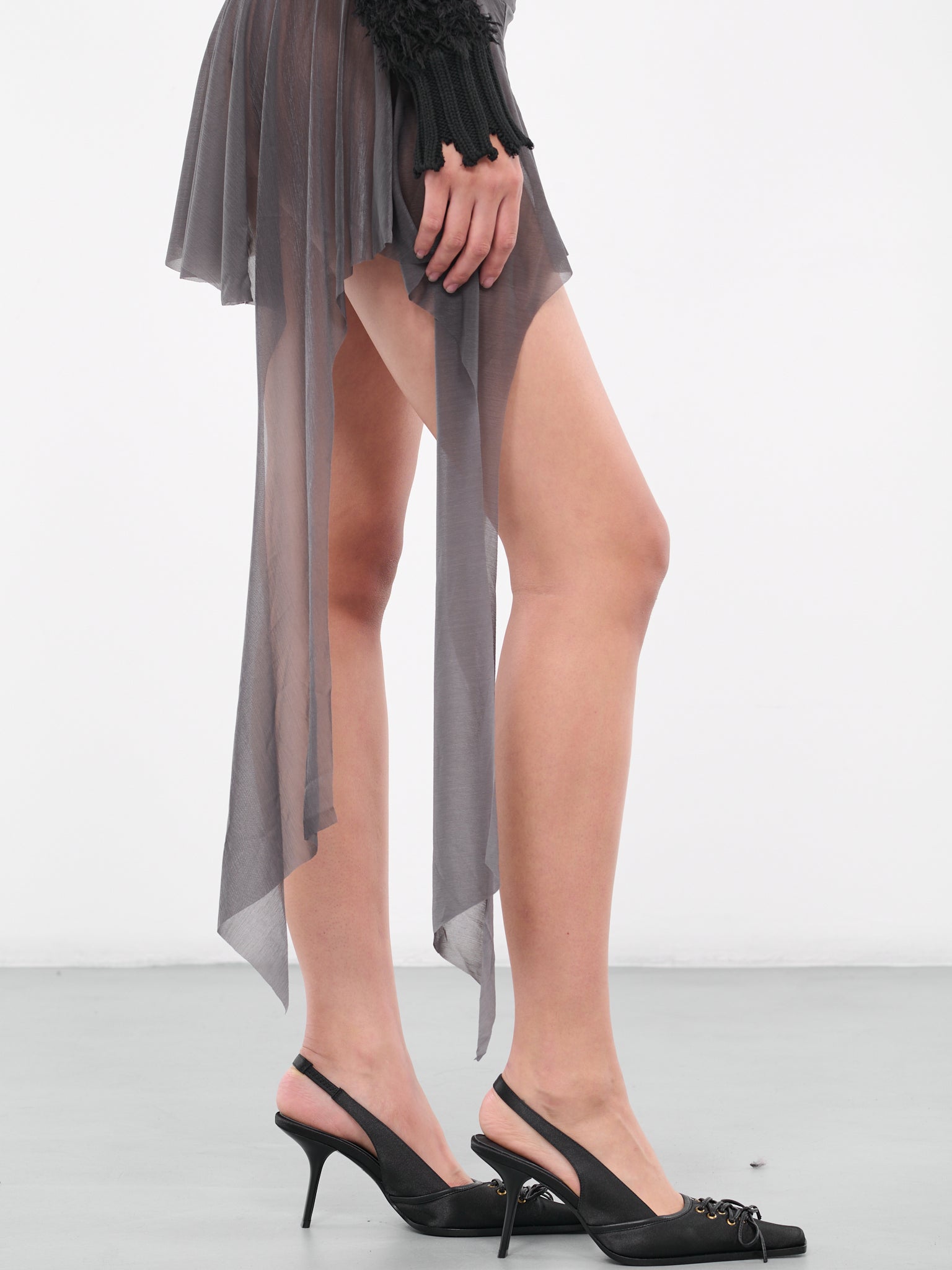 Sheer Mini Skirt (AW23-SK-01GR-GREY)