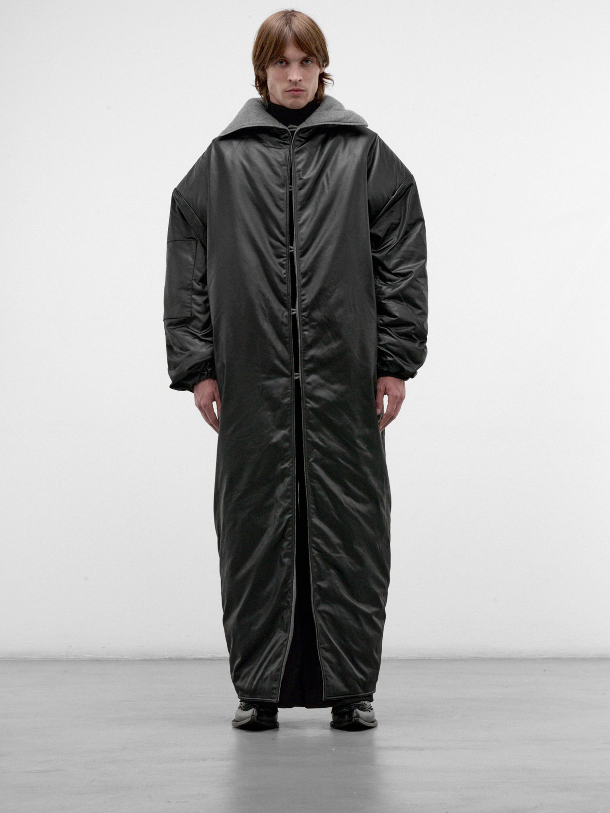 Black Padded Long Coat (AW26-002-06-BLACK)