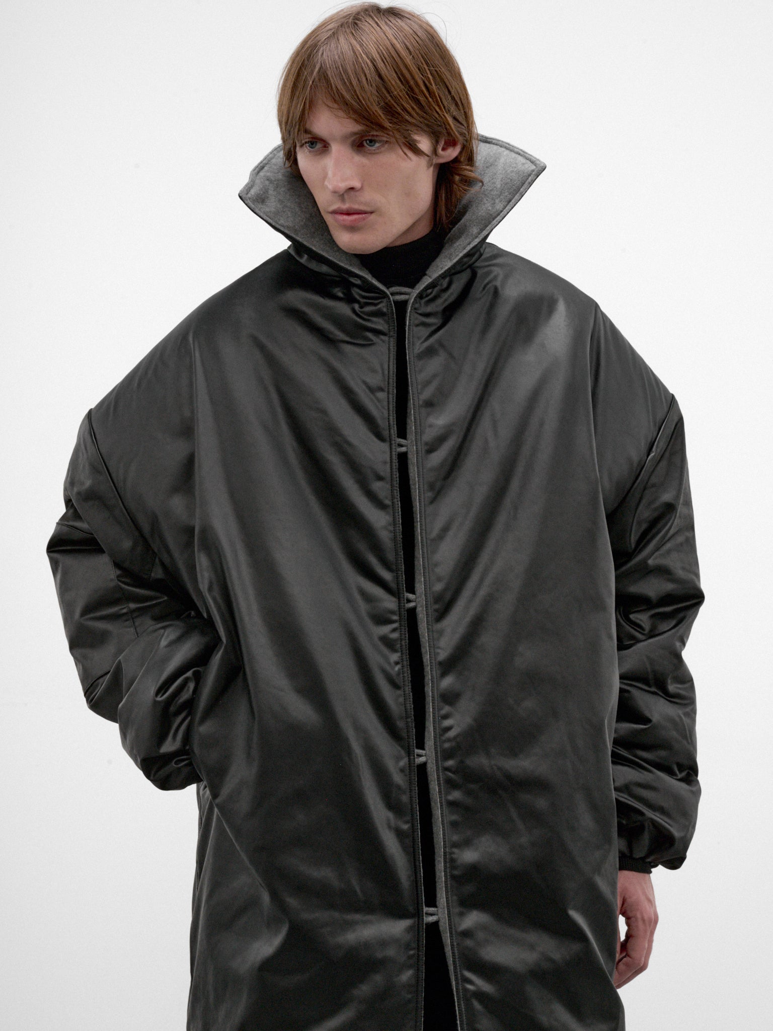Black Padded Long Coat (AW26-002-06-BLACK)
