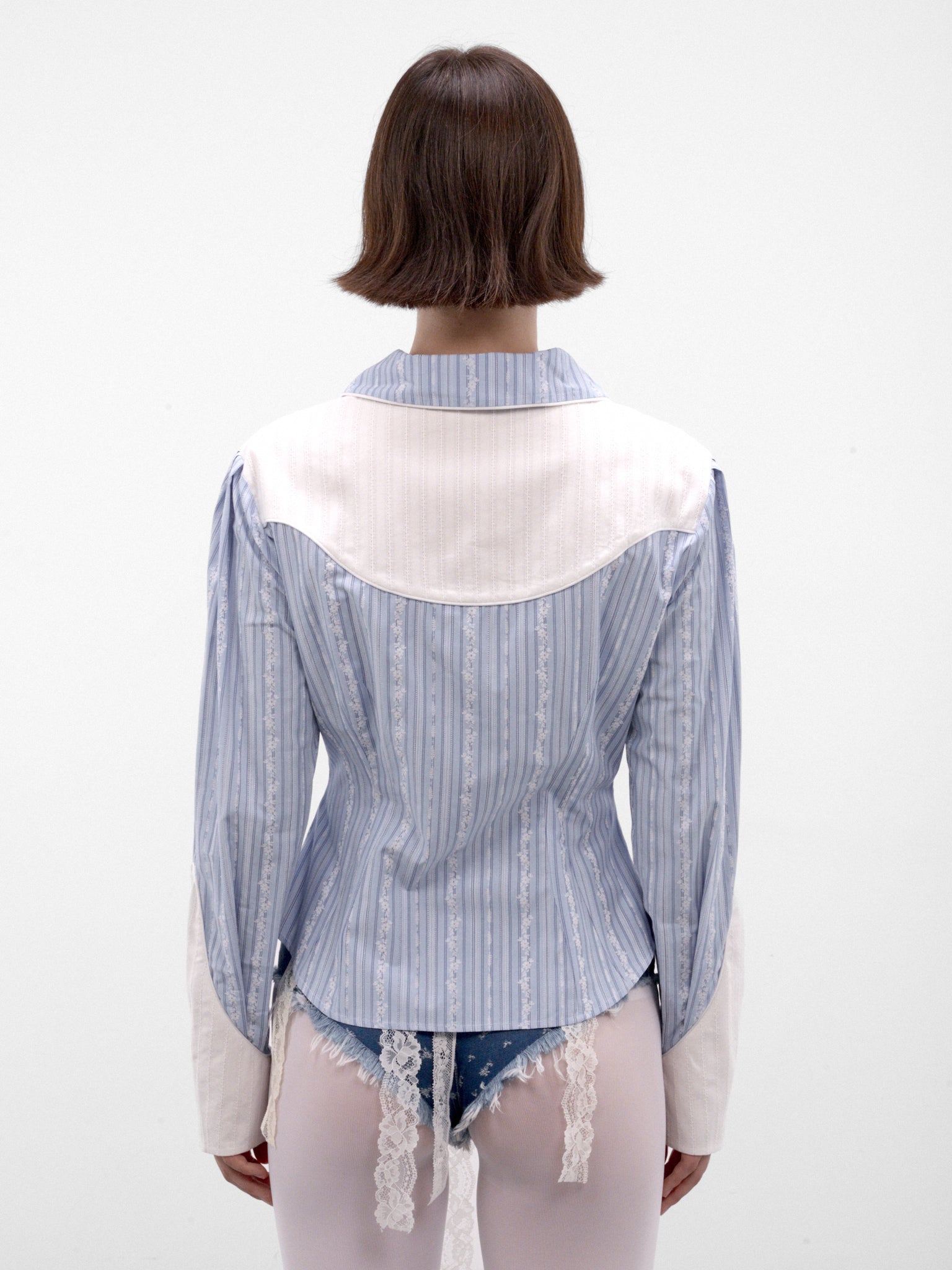 Blue Western Striped Shirt (AW2600BL03-SKY-BLUE)