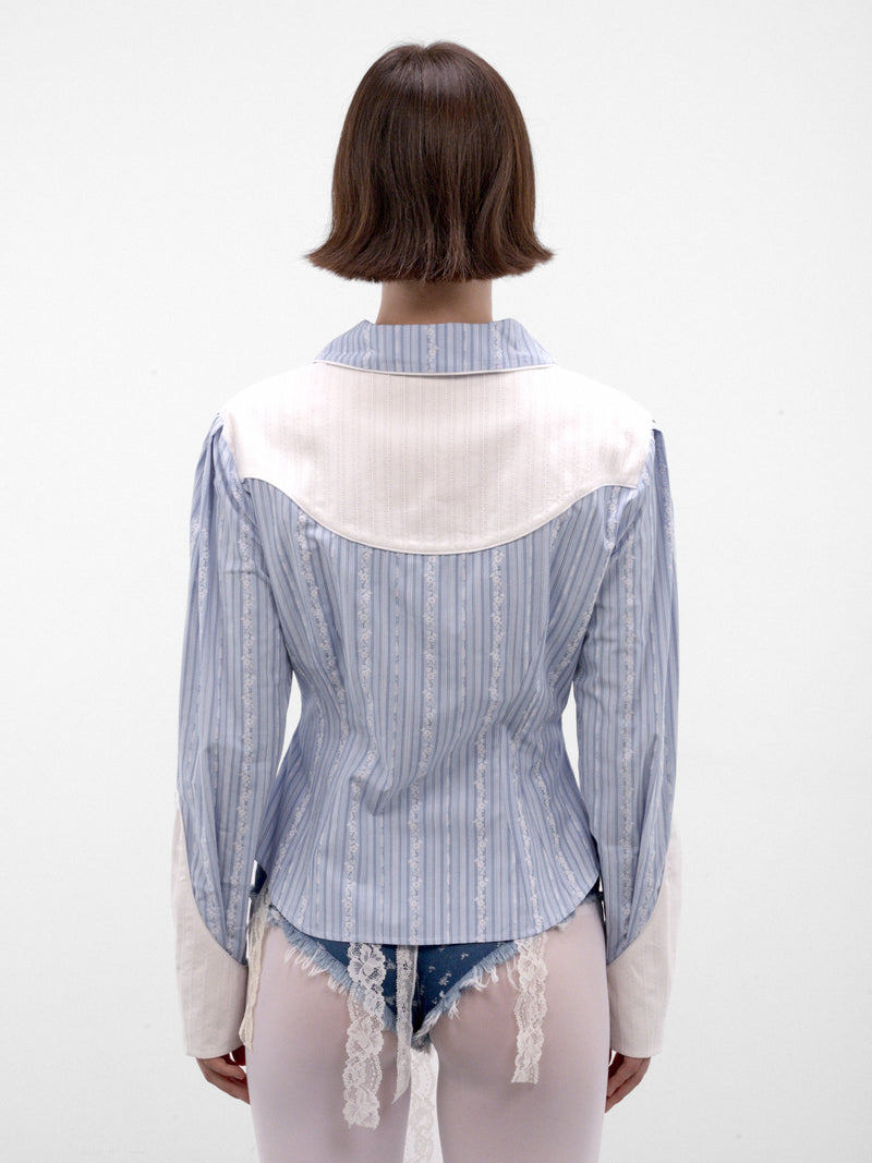 Blue Western Striped Shirt (AW2600BL03-SKY-BLUE)