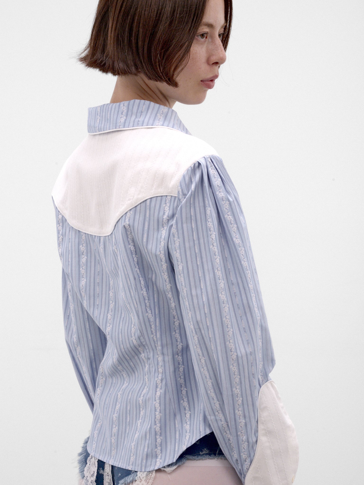 Blue Western Striped Shirt (AW2600BL03-SKY-BLUE)