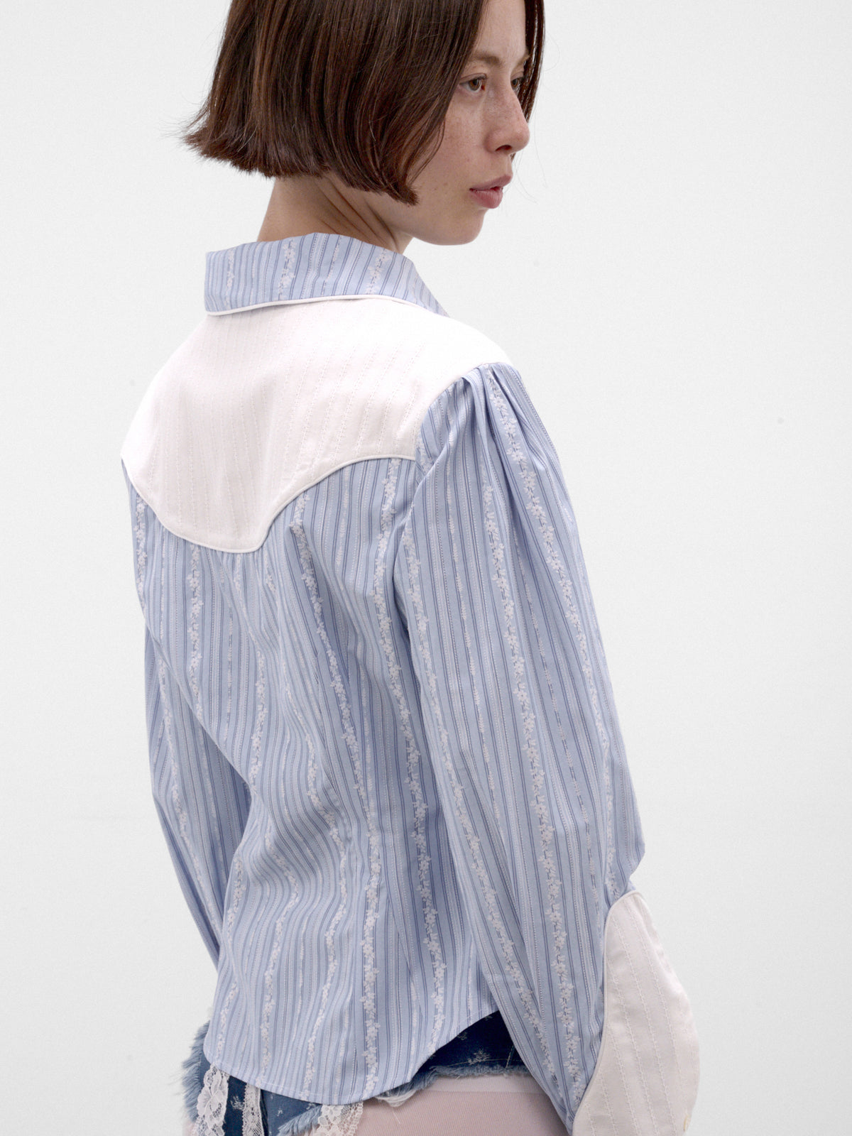Blue Western Striped Shirt (AW2600BL03-SKY-BLUE)