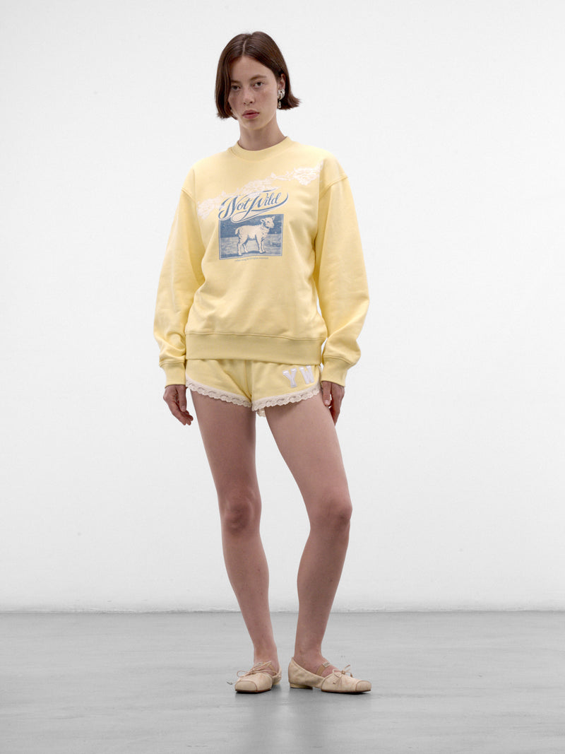 Butter Lace Lined Mini Shorts (AW2600TR06Y-BUTTER-YELLOW)