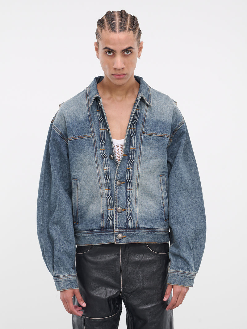 ANDERSSON BELL Denim Bomber Jacket | H. Lorenzo - front