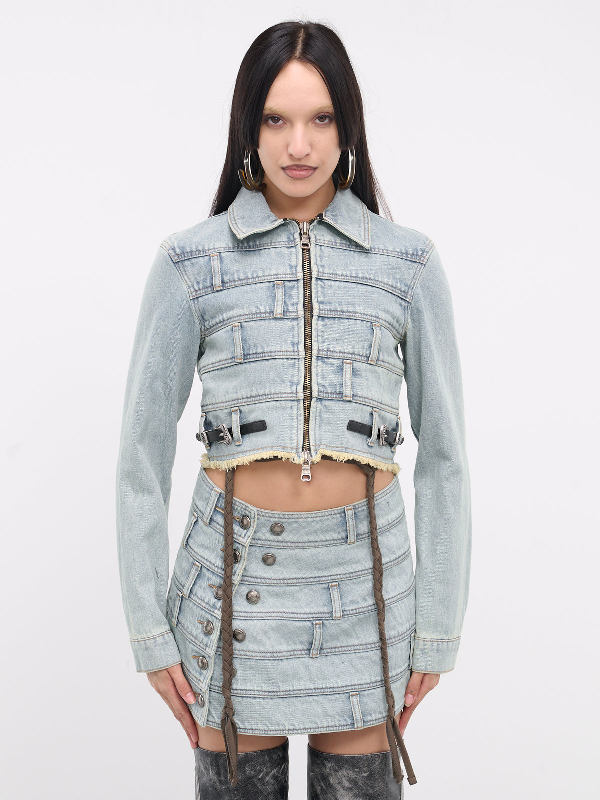 Dua Multi Waist Denim Jacket (AWA603W-LIGHT-BLUE)