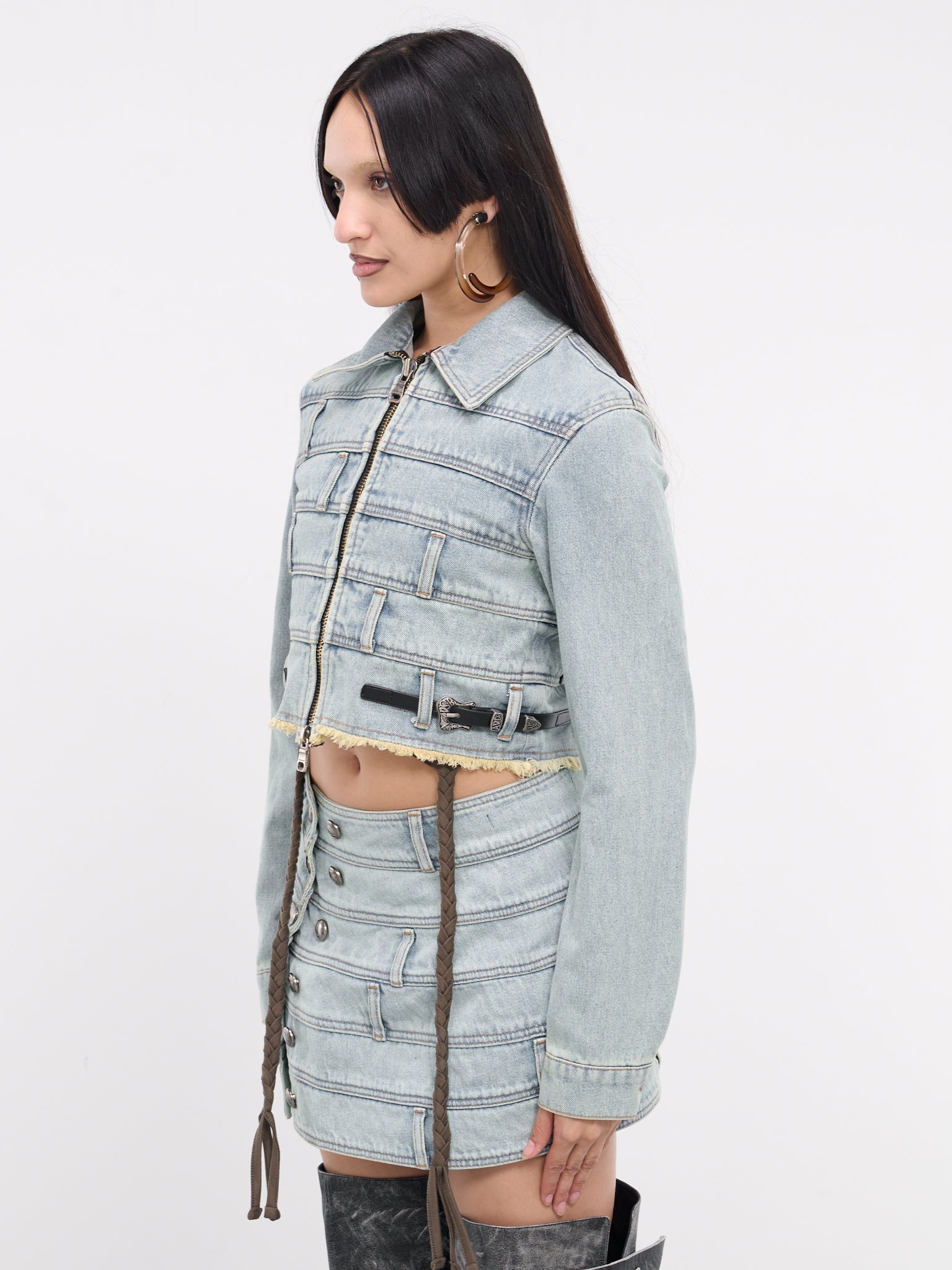 Dua Multi Waist Denim Jacket (AWA603W-LIGHT-BLUE)