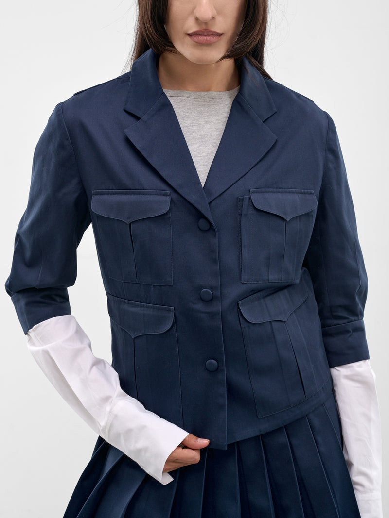 Navy Cotton Pen Pal Jacket (AWSS2600044-NAVY)