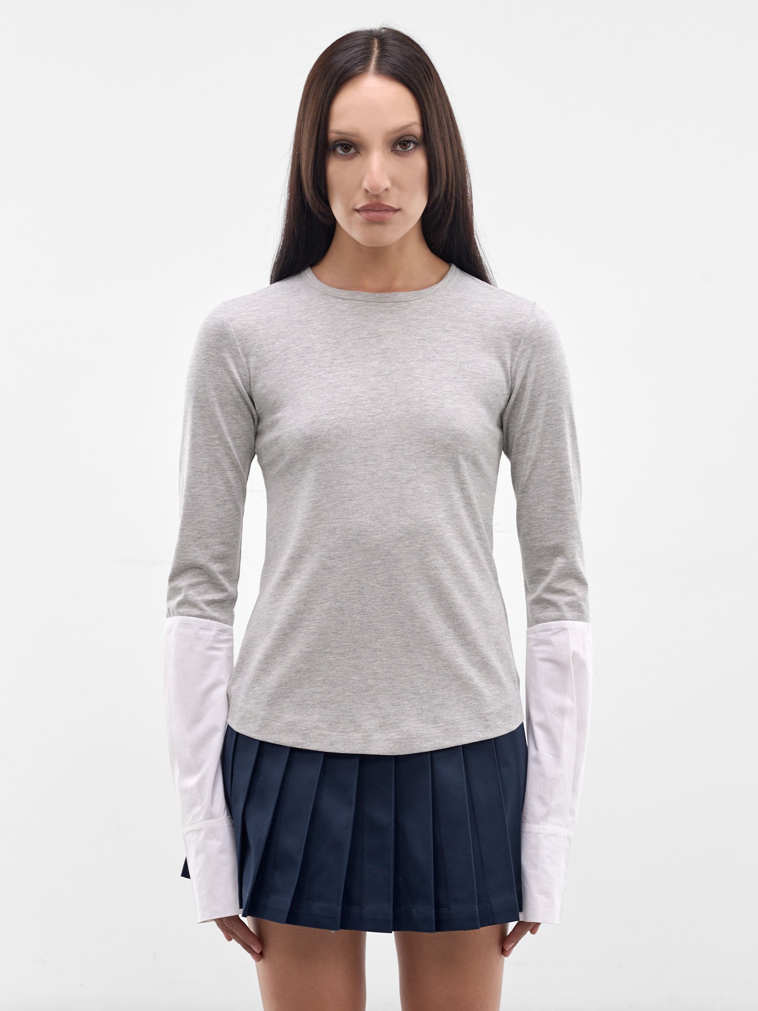 Gray Cotton Hybrid Shirt (AWSS2600052-GREY)