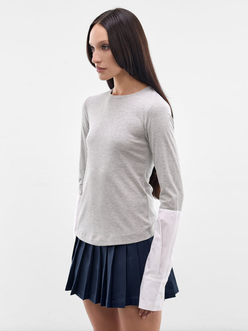 Gray Cotton Hybrid Shirt (AWSS2600052-GREY)