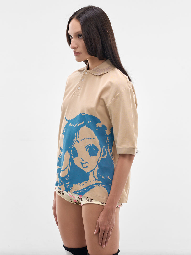 Beige Manga Polo Shirt (AWSS2600115-BEIGE-MANGA)