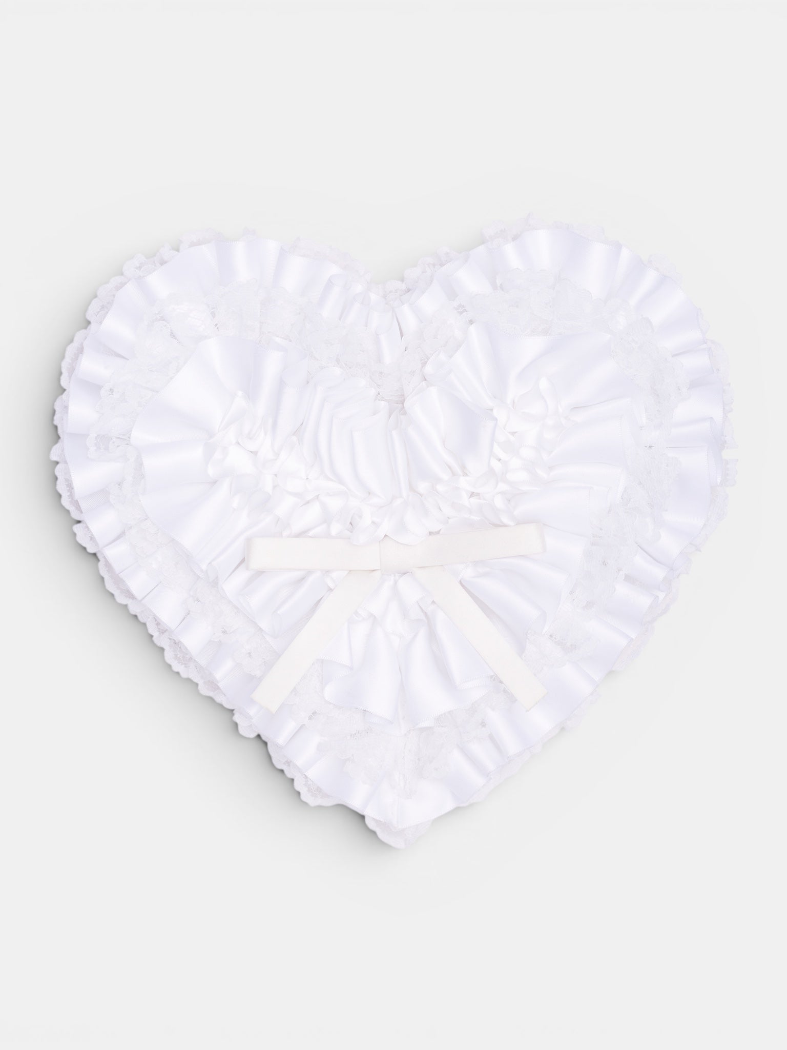 White Bow Heart Clutch Bag (AWSS2600152-WHITE)