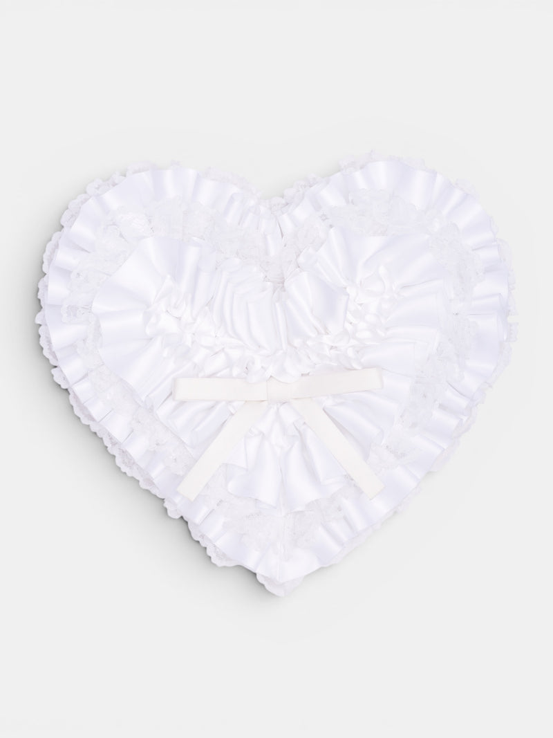 White Bow Heart Clutch Bag (AWSS2600152-WHITE)