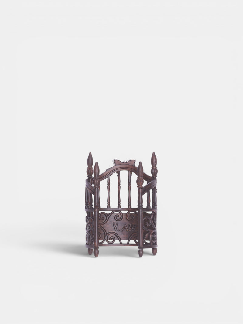 Wood Doll House Cuff Bracelet (AWSS2600181-WOOD)