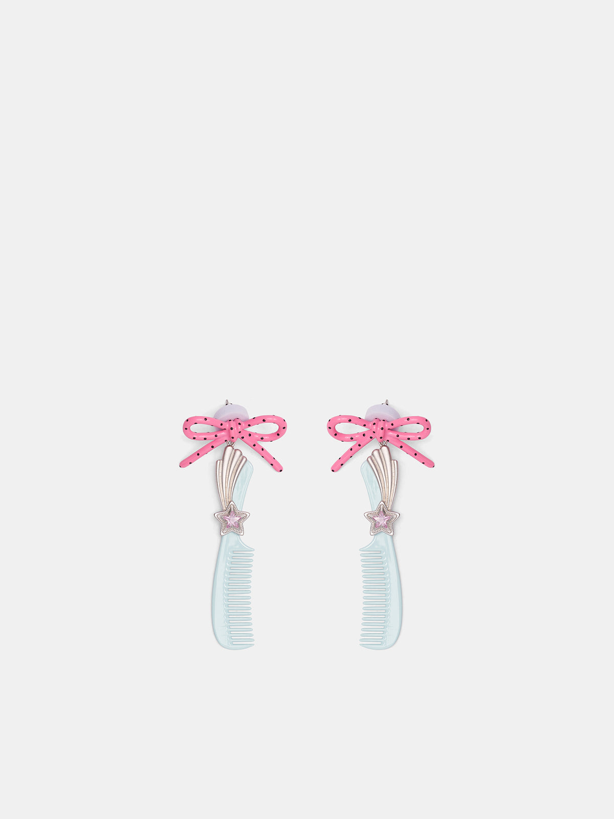Blue Hair Comb Earrings (AWSS2600213-BLUE)