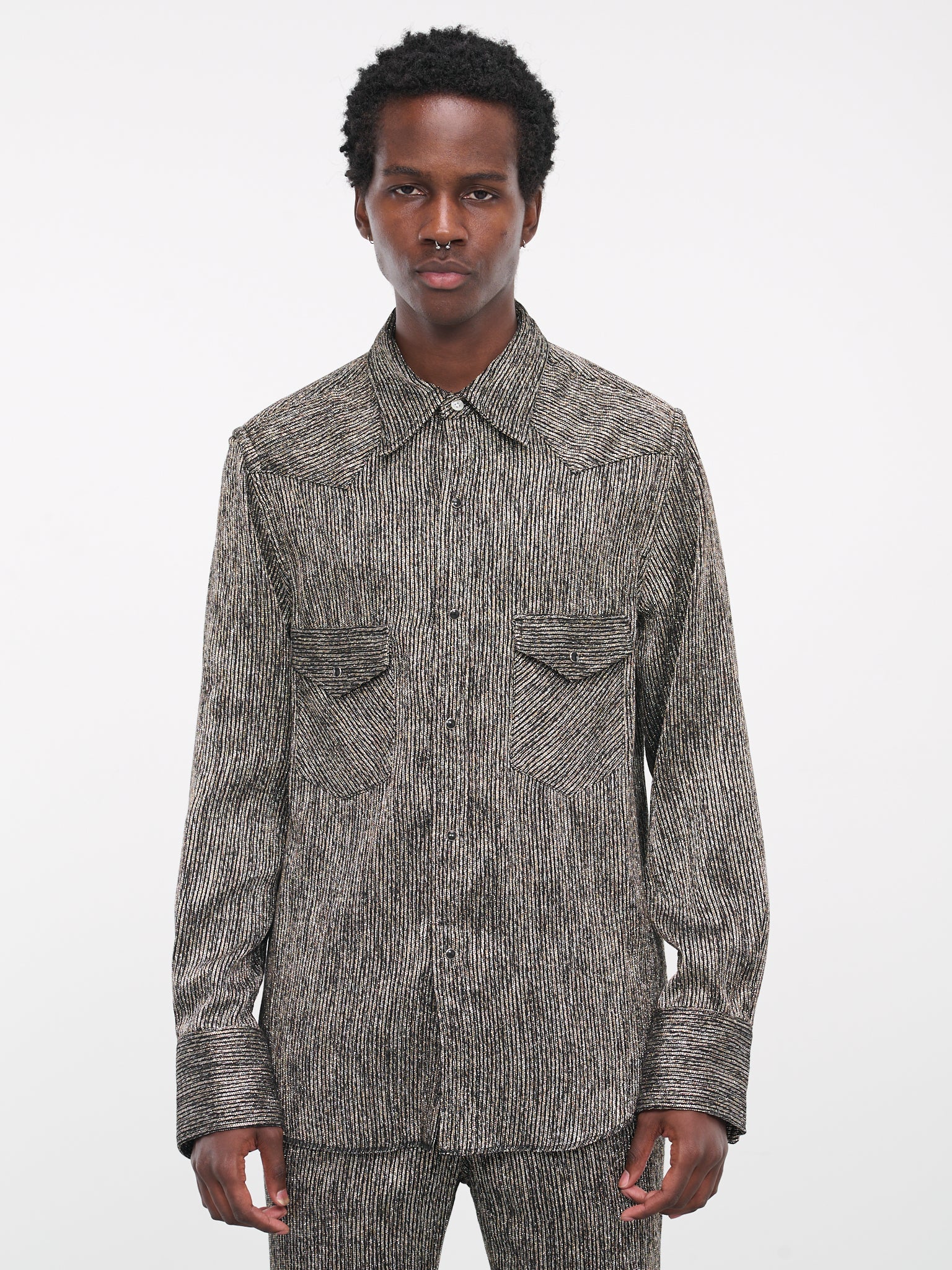 Metallic Shirt (B-BL07-SILVER)