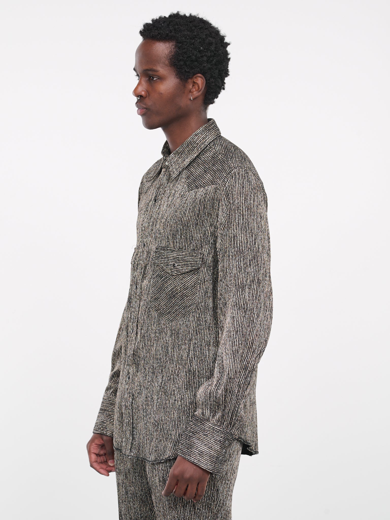 Metallic Shirt (B-BL07-SILVER)