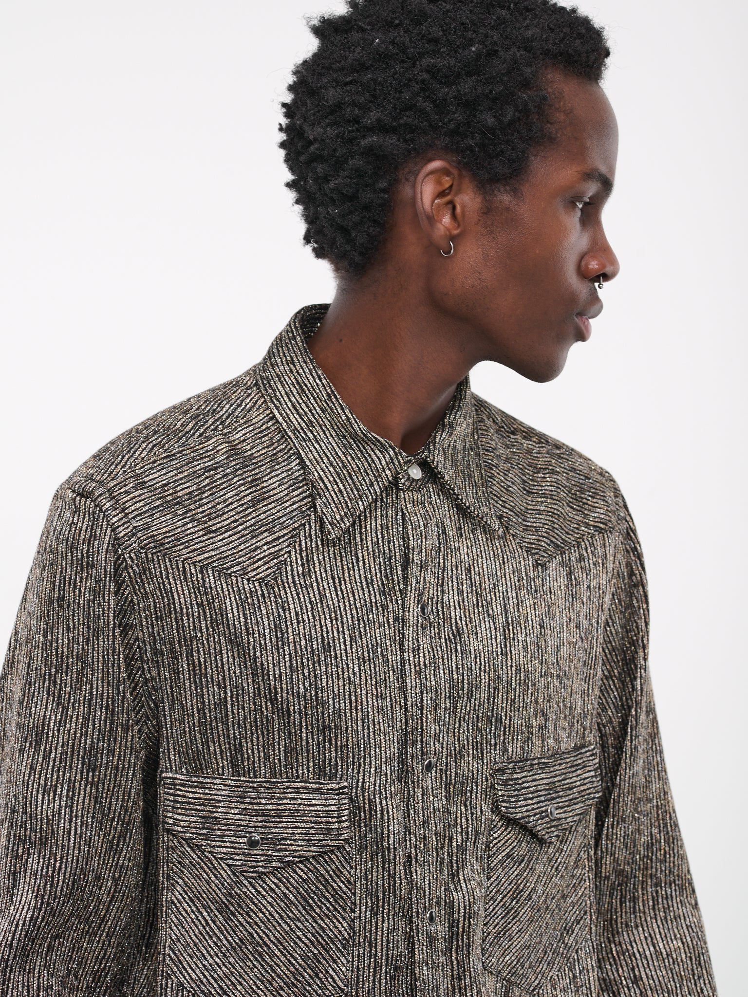 Metallic Shirt (B-BL07-SILVER)
