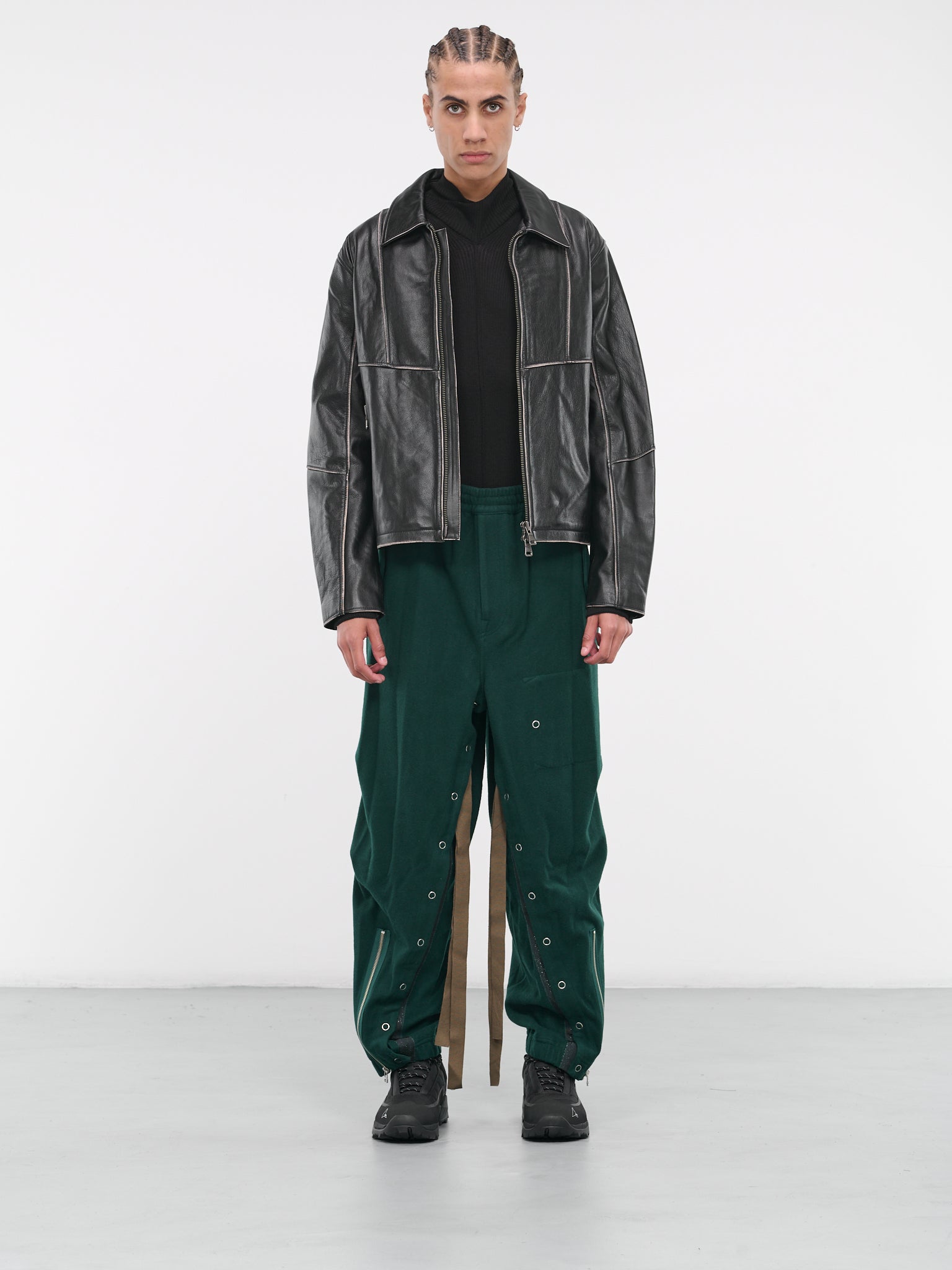 Asymmetric Sweat Trousers (B-PT07-1-FOREST)