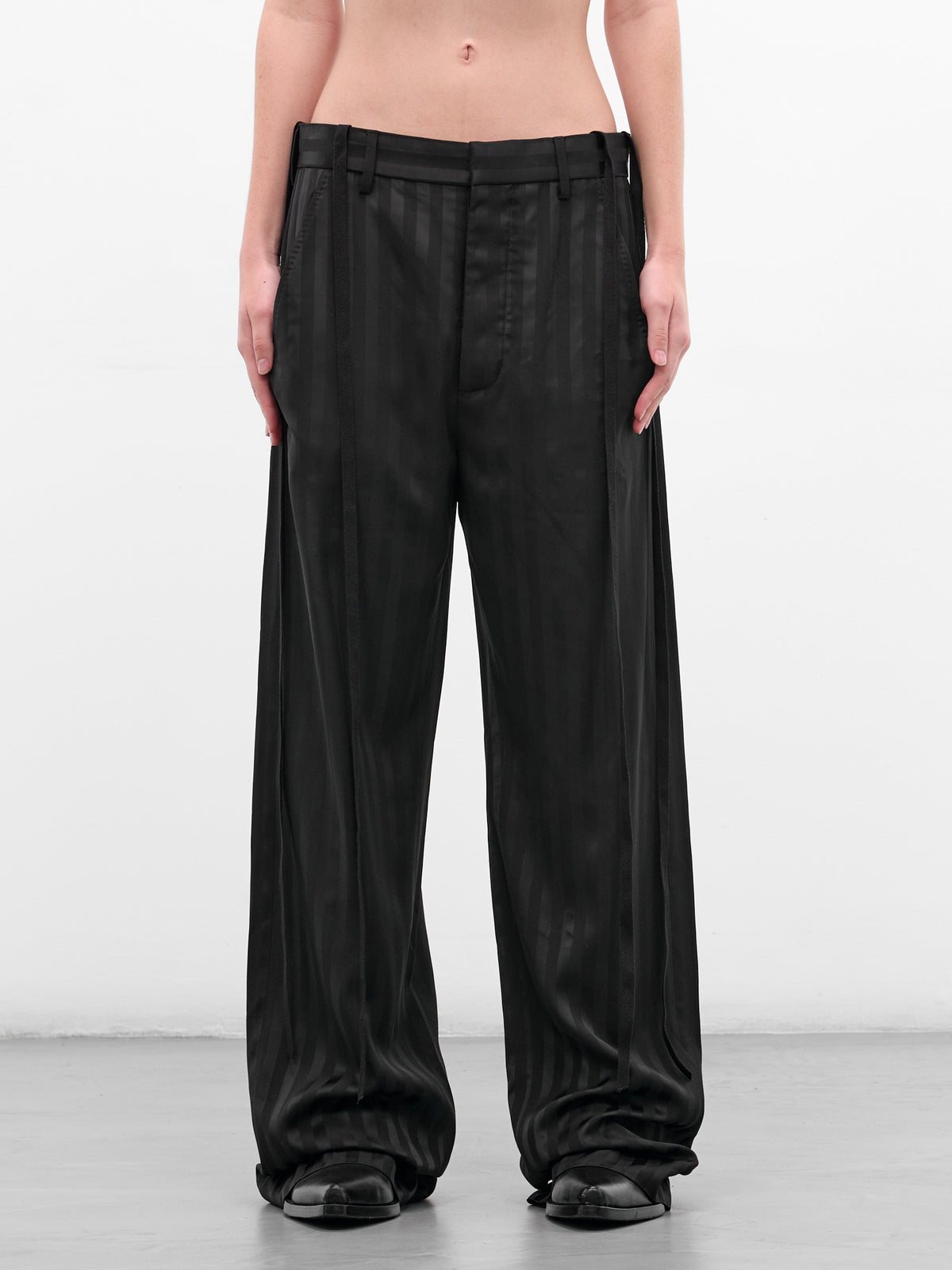 Anneke Striped Comfort Tailored Trousers (B0010192-FA705-BLACK)