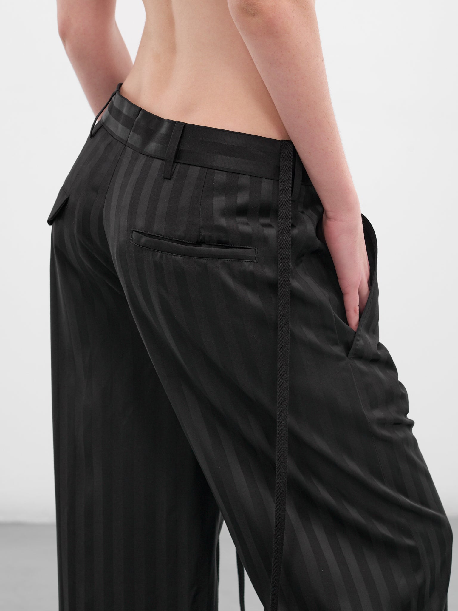 Anneke Striped Comfort Tailored Trousers (B0010192-FA705-BLACK)