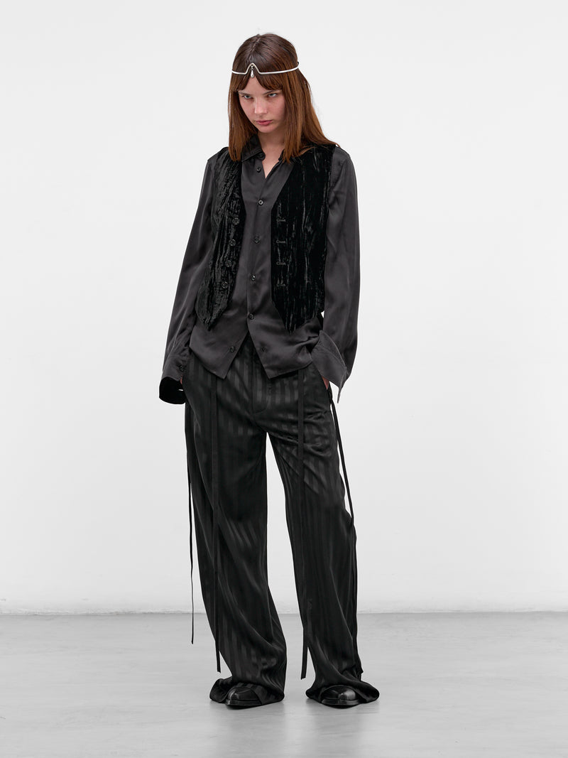 Anneke Striped Comfort Tailored Trousers (B0010192-FA705-BLACK)