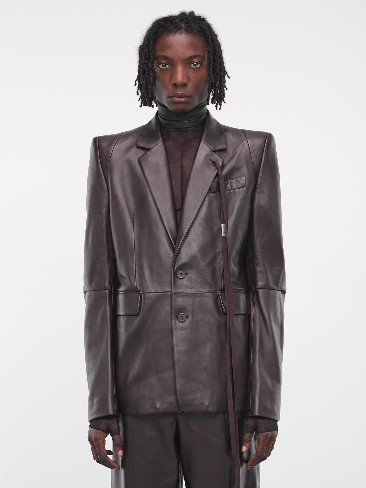 Nathan Tailored Leather Jacket (B0011403-LT117-038-AUBERGINE)