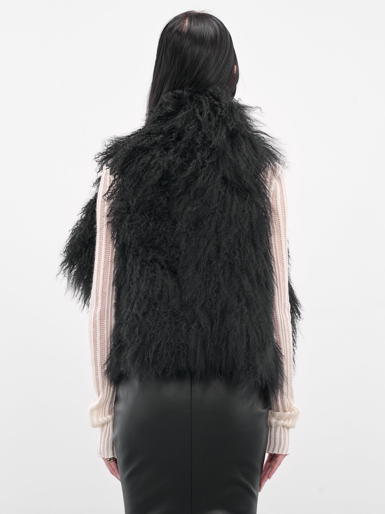 Black Bereta Shearling Waistcoat (B0011421-FR004-099-BLACK)