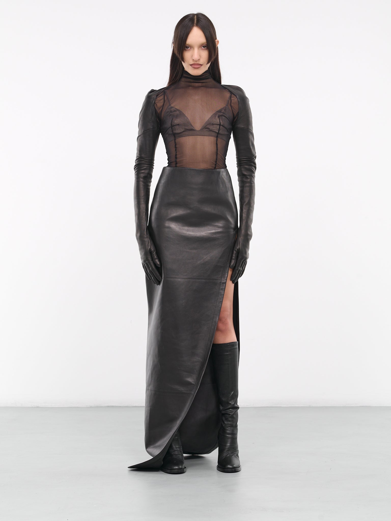 Janita Asymmetric Skirt (B0011434-LT117-099-BLACK)