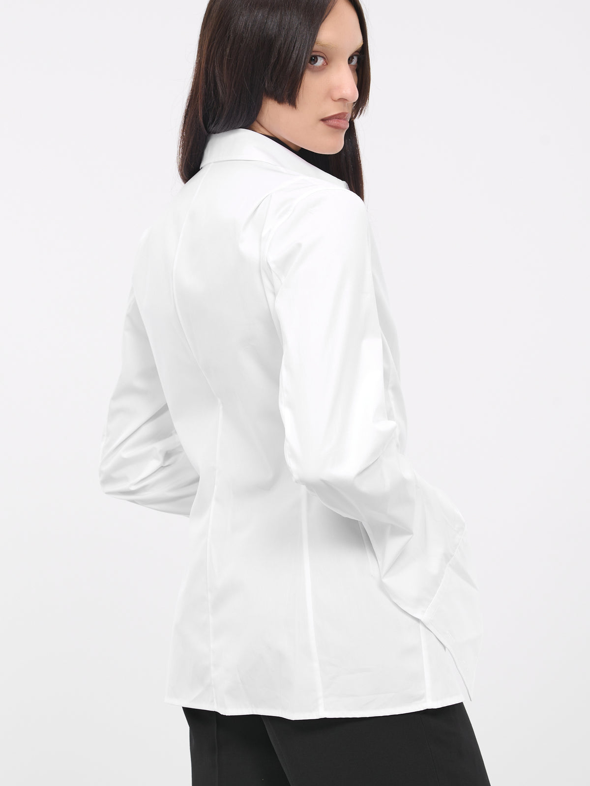 Gracienne Fitted Shirt (B0011444-FA354-001-WHITE)